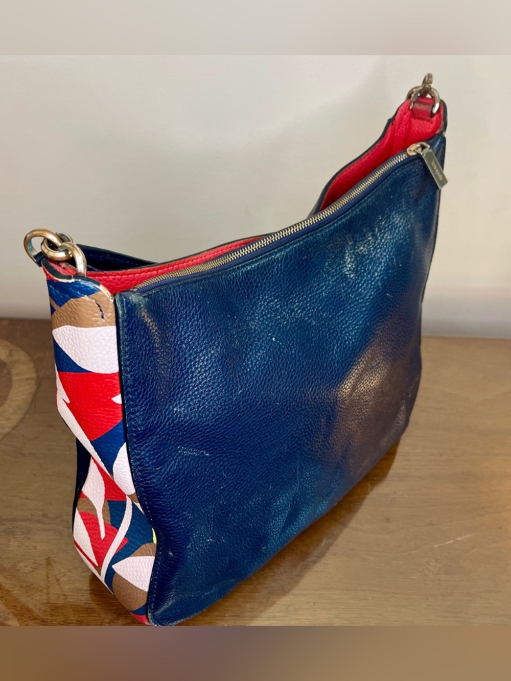 Kate Spade NY Kailee Tropical Toss Medium Bag Dark Blue, Handbag-Purse-Shoulder - Picture 9 of 16